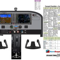 POSTER COCKPIT C172 G1000 WITH CHECKLIST